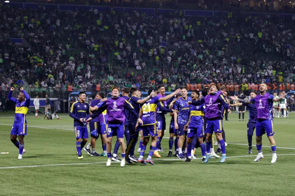 Boca celebrando el pase a la final de la Copa Libertadores. (Getty)