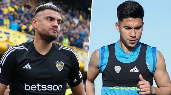 Sergio Romero y Pol Fernández, en Boca. (Imago)