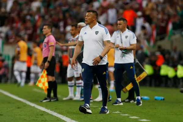 Jorge Almirón en la final de la Copa Libertadores. (Getty)