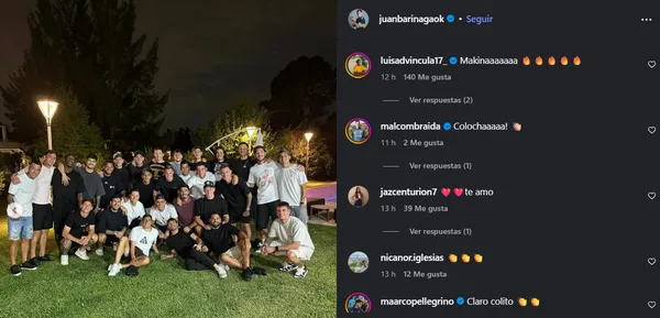 El posteo de Barinaga en redes. (Instagram)