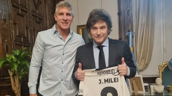 Palermo junto a Javier Milei. 
