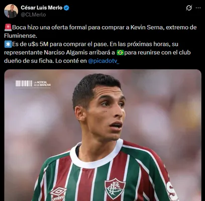 Boca va por Serna. (Captura)