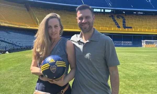 Colautti visitó La Bombonera con su esposa a fines de 2024. (La Nación)