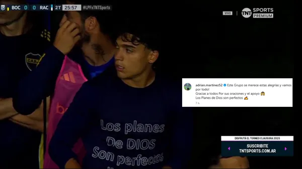 Parte del mensaje de Maravilla coincidía con la remera de Zeballos.