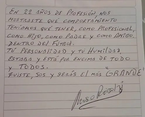 La carta del multicampeón con Boca para Messi.