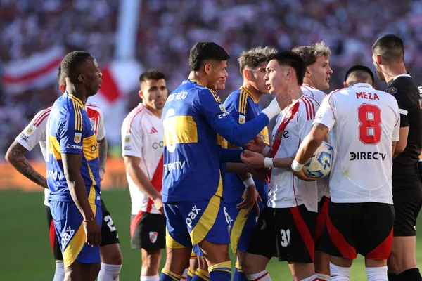 Rojo en el último Boca-River. (Getty)