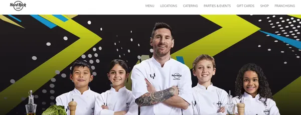 Messi, la cara de Hard Rock.