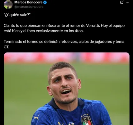 El rumor de Verratti y Boca. (Captura)