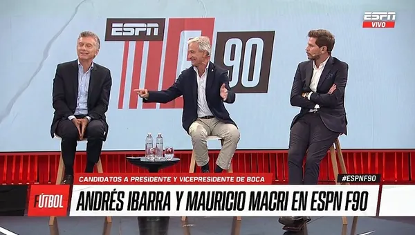 Ibarra y Macri, en ESPNF90 y con chicanas hacia Riquelme
