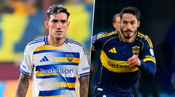 Di Lollo, titular en Boca por encima de Figal. (Getty)