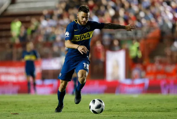 Nahitan Nández durante su etapa en Boca, el club que lo enamoró para siempre (Getty)