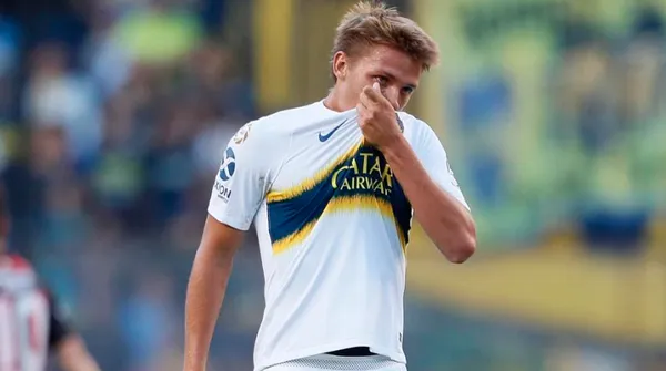 Mateo Retegui en su debut en Boca (Instagram)