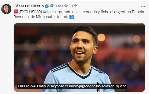 Reynoso, a Xolos.
