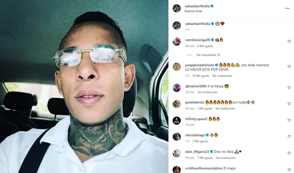 Publicación de Sebastían Villa en Instagram.