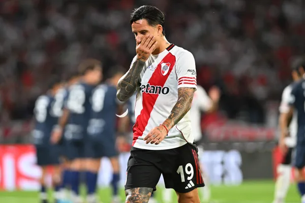 Driussi se lesionó y está en duda para jugar el Superclásico ante Boca. (Getty)