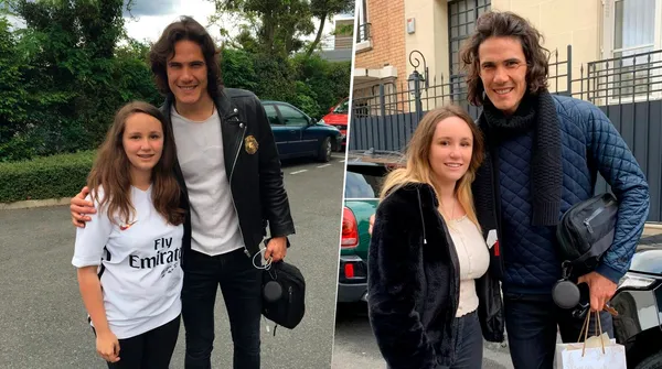 Hortense es fanática de Cavani desde chica. (@hortense78790)
