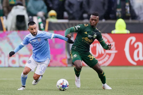 Moreno y Maxi Moralez, en la MLS. Getty
