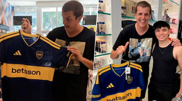 La nueva camiseta de Boca está en las tiendas de Miami. (Captura)