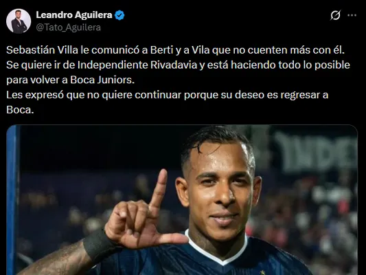 Villa quiere jugar en Boca. (Captura)