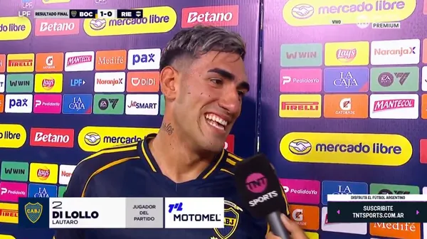 Di Lollo habló tras la victoria de Boca. (TNT Sports)