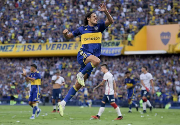 Edinson Cavani en Boca vs. San Lorenzo (Getty Images)