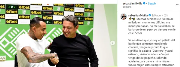 El descargo de Sebastián Villa tras firmar con su nuevo club. (Captura)
