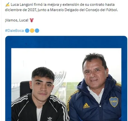 Semanas atrás, Langoni renovó su contrato hasta 2027