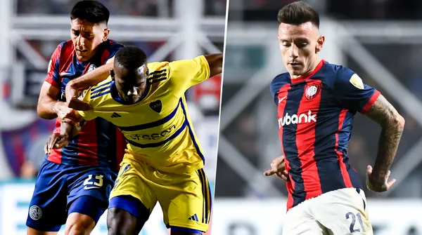 Gastón Hernández y Malcom Braida en San Lorenzo (Getty Images)