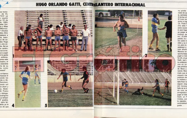 Gatti jugando de 9 en Boca