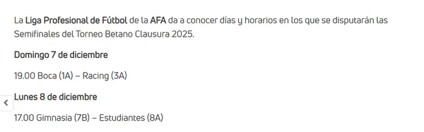 Fecha y hora confirmada para el Boca-Racing. 