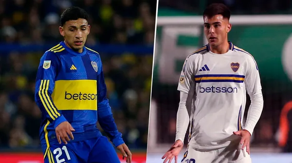Anselmino y Equi Fernández, en Boca. (Getty)