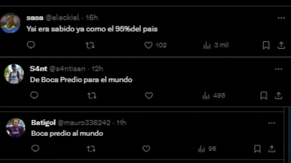 Las reacciones de los hinchas del Xeneize.