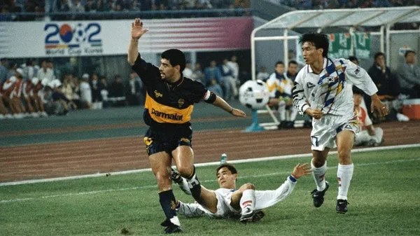 El Boca-Corea del Sur con Maradona como principal figura. 
