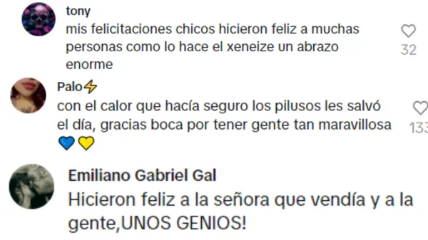 Algunos de los mensajes para el hincha por su acción que se hizo viral.