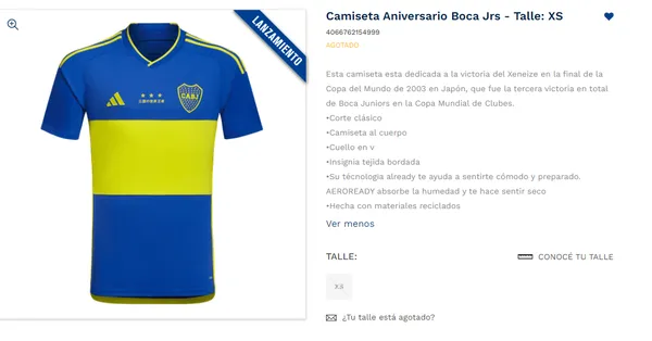 La camiseta retro estará disponible muy pronto.