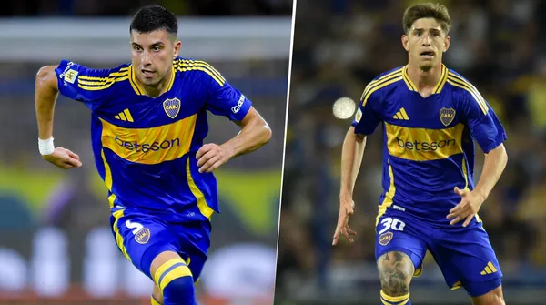 Rodrigo Battaglia y Tomás Belmonte en Boca (Getty Images)