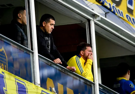 Juan Román Riquelme en su palco. (Getty)