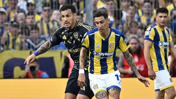 Di María y Paredes en Boca vs. Rosario Central (Getty Images)