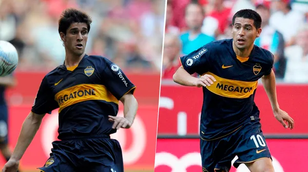 Forlín y Riquelme en Boca. (Imago)