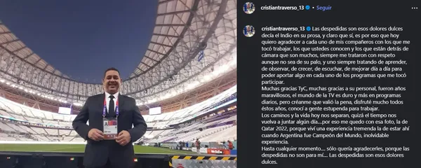 Traverso anunció su salida de la TV: se irá a Europa a ser presidente de un club