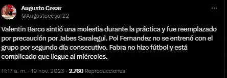 Boca tiene tres titulares en duda para el duelo ante Estudiantes.