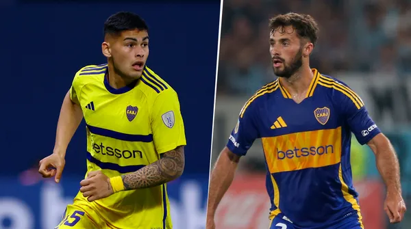 Benítez y Saracchi, en Boca. (Getty)