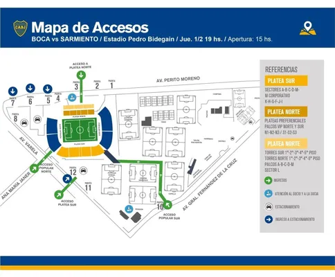 El mapa de ingresos para socios y abonados de Boca.
