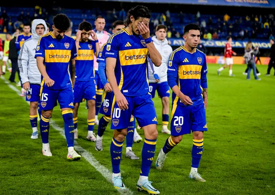 El plantel de Boca, sin trabajo hasta el martes. (Getty)