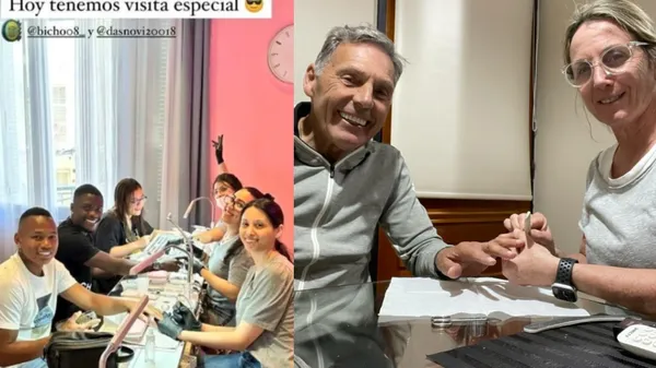 Campaz se hizo las uñas y Russo lo apoyó. (Instagram)