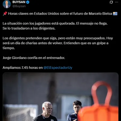 Bielsa puede ser despedido y Merentiel está atento. (Captura)
