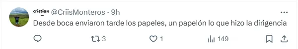 Mucha bronca en los simpatizantes xeneizes.