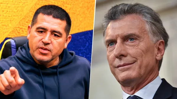 Juan Román Riquelme y Mauricio Macri (Getty Images y Manuel Calabró)