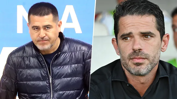 Juan Román Riquelme y Fernando Gago (Getty Images)