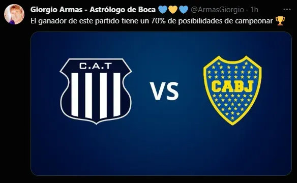 La predicción de Giorgio Armas para la Copa Argentina.
